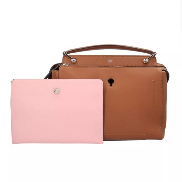 FENDI Shoulder Bag leather 2way Dot com used - Picture 3 of 12